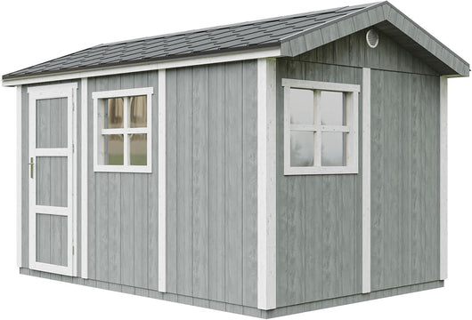 Casetta da giardino di qualit? premium 8,68 m² - H252x250x412 cm - Timbela M914-CAVERN STEEL