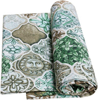 Telo Arredo Copritutto 170x280 cm Letto Poltrona Piastrelle Maioliche Copridivano Cotone