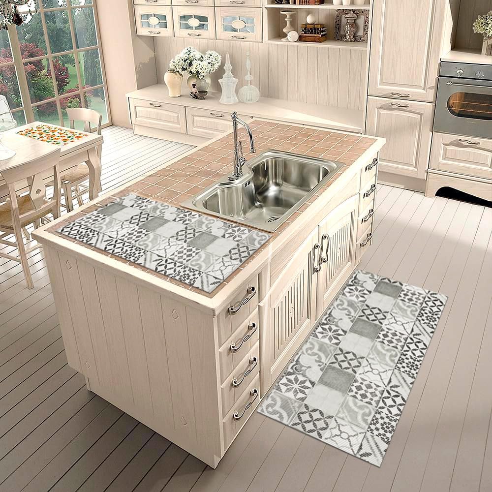 Passatoia Gomma Rotolo 15 MT Tappeto Morbido Piscina Cucina Bagno Tovaglia Ripiano Bar Dis.G