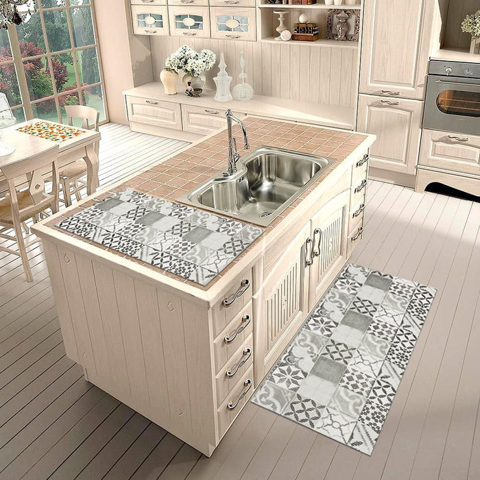 Passatoia Gomma Rotolo 15 MT Tappeto Morbido Piscina Cucina Bagno Tovaglia Ripiano Bar Dis.G