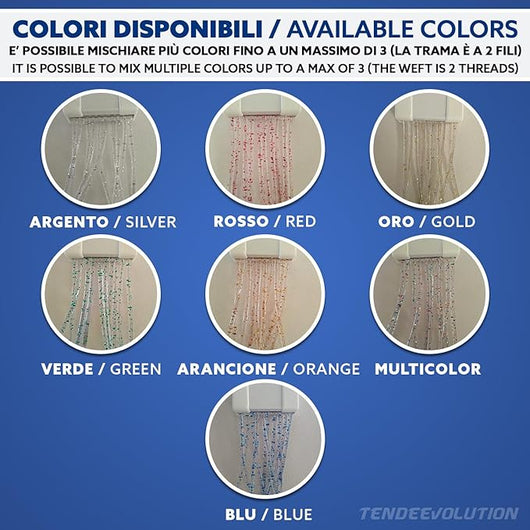 Tenda Antimosche Modello GLIT in PVC, Plastica Oro | Largh. 0,80m x Alt. 2,60m | Protezione Insetti, Porta, Esterno, Interno