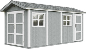 Casetta da giardino di qualit? premium 11,47 m² - H252x250x530 cm - Timbela M915C-CAVERN STEEL