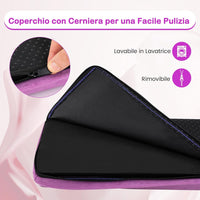 Trave Ginnastica Artistica per Bambini 210 cm, Trave di Equilibrio Pieghevole e Portatile per Casa con Manici, Copertura in Suede Rimovibile e Fondo Antiscivolo