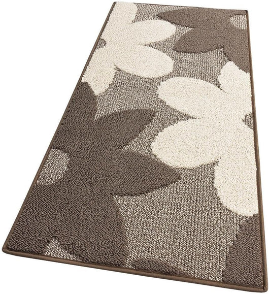 Tappeto Cucina 3D Fiore 57x40 cm Tridimensionale Morbido Moderno Passatoia Antiscivolo Beige