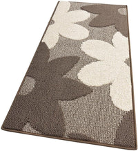Tappeto Cucina 3D Fiore 57x270 cm Tridimensionale Morbido Moderno Passatoia Antiscivolo Beige