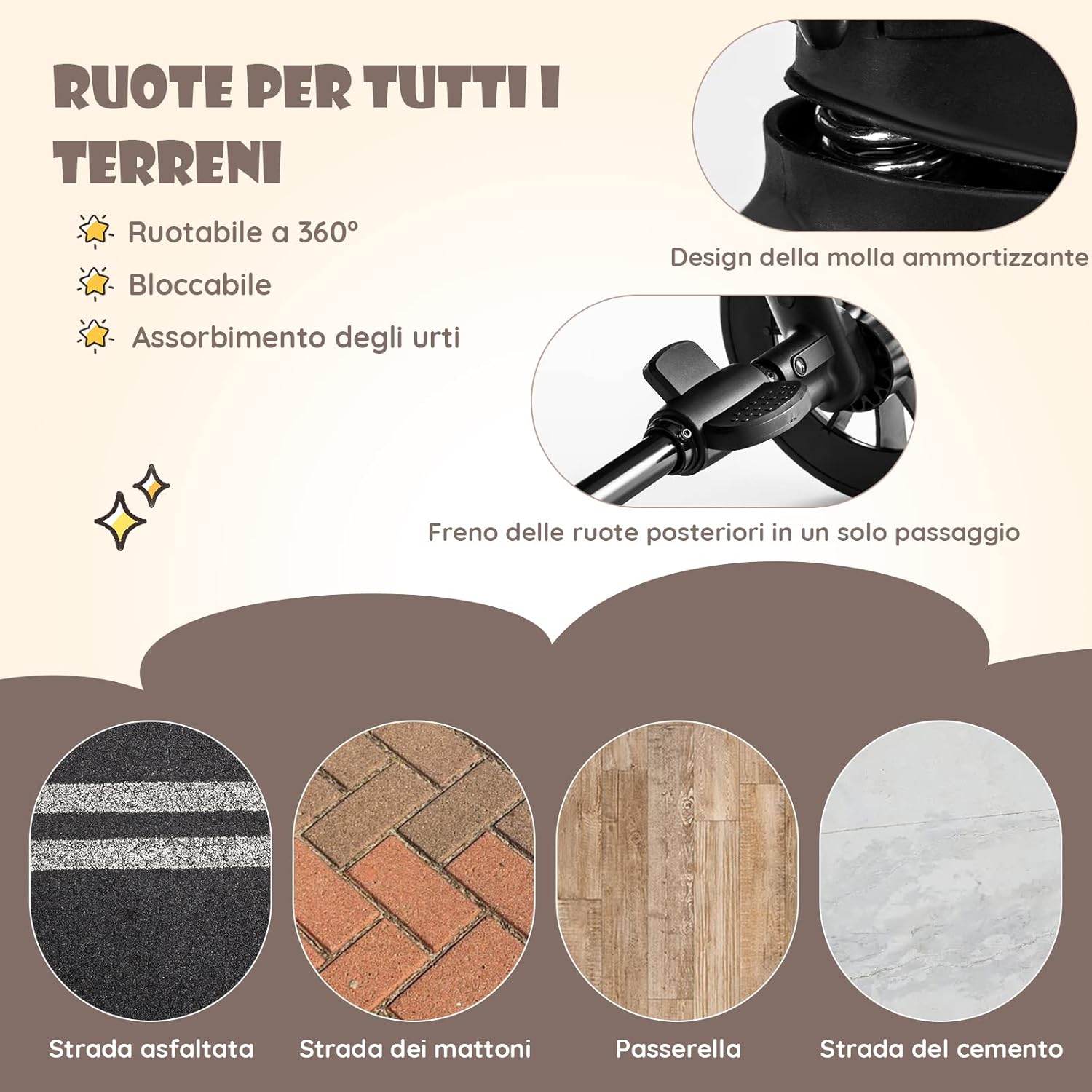 Passeggino Doppio Pieghevole per Bambini, Passeggino Portatile per Bambini con Schienale Regolabile, Cinture a 5 Punti, Poggiapiedi e Tettuccio, per Bambini 6-36 Mesi (Grigio Chiaro)