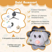 4 in 1 Lettino da Campeggio per Bambini, Lettino Pieghevole con Materasso, Box Bambini Portatile con Borsa, Culla Lettino con Fasciatoio, Ruote, Portata 15 kg, 102 x 72 x 74 cm (Grigio+Beige)