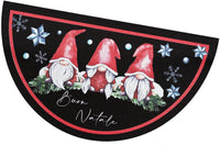 Zerbino Natalizio Gomma Sostenibile Semiluna 40x70 Cm Asciugapassi Natale Ingresso Antiscivolo Dis.D