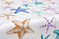 Tovaglia Cucina Antimacchia 120x280 cm Plastificata Cerata Felpata Moderna Stella Marina