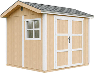 Casetta da giardino di qualit? premium 5,9 m² - H252x250x294 cm - Timbela M913A-HARVEST HONEY