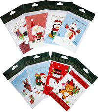 Set 8 Biglietti Augurali di Natale con Busta – Design Assortiti – Biglietti di Auguri Natalizi in Carta – Formato 14 x 24,5 cm