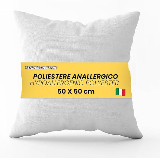 Anima Imbottitura Cuscino 50x50 cm - Federe Morbide, Comfortevoli, Antiallergiche, Lavabili - Ideali per Divano, Letto, Arredamento