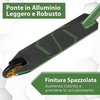 Scooter Acrobatico per Bambini, Monopattino Freestyle con 2 Ruote PU e Ampia Pedana in Alluminio, Scooter Pro per Trucchi Leggero da Strada per Bambini 10+ Anni, Carico 100 KG