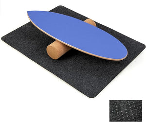 Balance Board in Legno, Tavola di Equilibrio con Rullo e Tappetino per Allenamento Skateboard Hockey Snowboard Surfing, Attrezzi 3 in 1 per Esercizi Equilibrio e Tonificazione Core