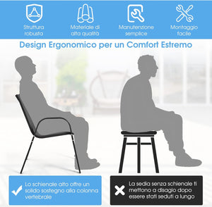 Tavoli con 2 Sedie da Giardino in Acciaio Antiruggine e Tessutto Traspirante, Set di Mobili da Esterno con Tavolino Rotondo in Vetro e Sedie Ergonomiche, Ideale per Balcone e Cortile