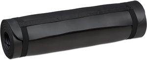 Tappetino yoga spessore 1 cm cinturino in gomma trasporto ginnastica pilates aerobica nero 13_0002843_3