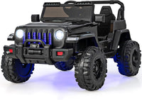 12V Auto per Bambini con Telecomando, Macchina Elettrica con 2 Posti Musica Porta USB e Luce, Velocità Regolabile 2,6-6km/h, per 3-8 Anni (Nero)