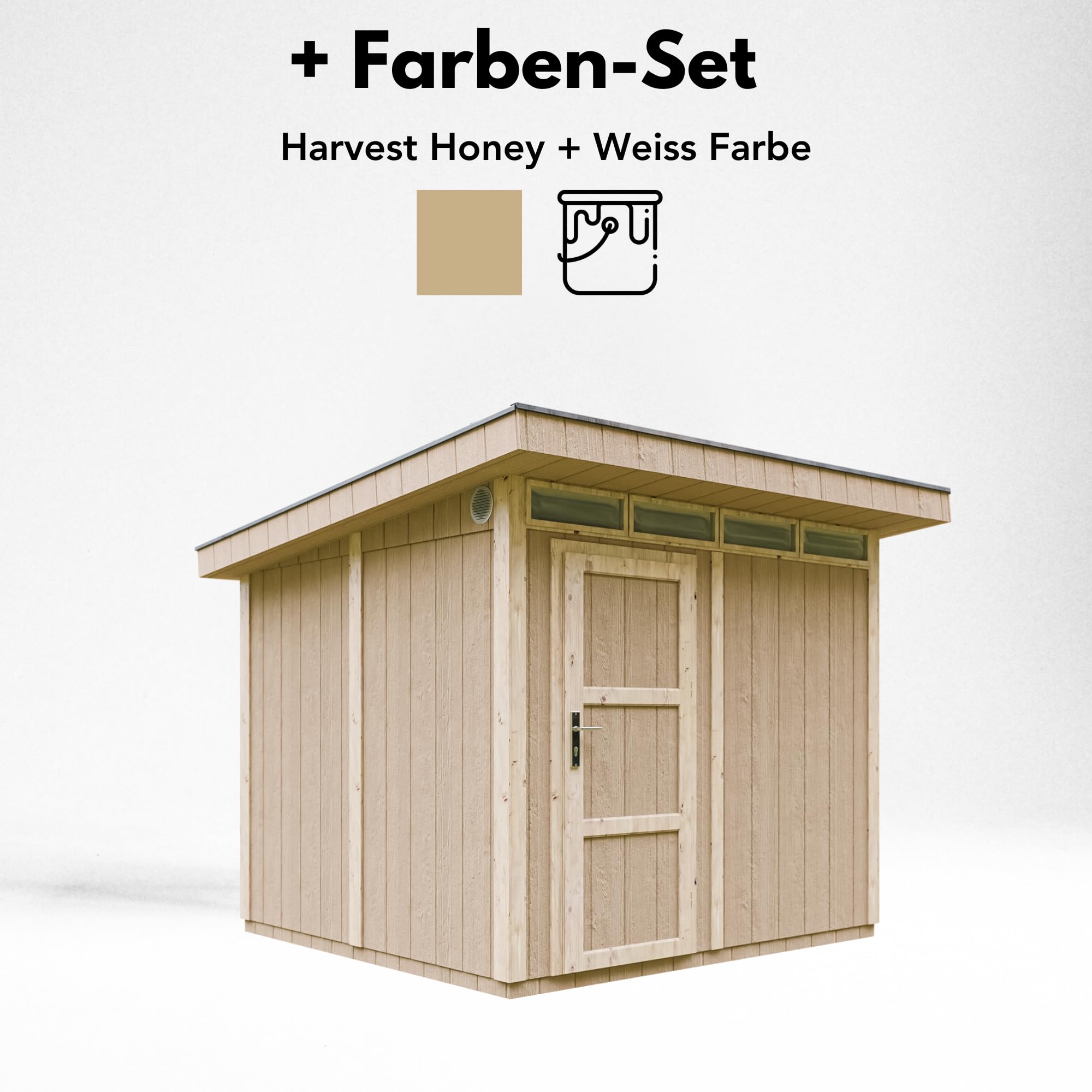 Casetta da Giardino di QUALIT? PREMIUM 5,9m?²-L279xW293cm - TIMBELA M903-HARVEST HONEY