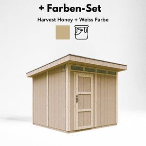 Casetta da Giardino di QUALIT? PREMIUM 5,9m?²-L279xW293cm - TIMBELA M903-HARVEST HONEY