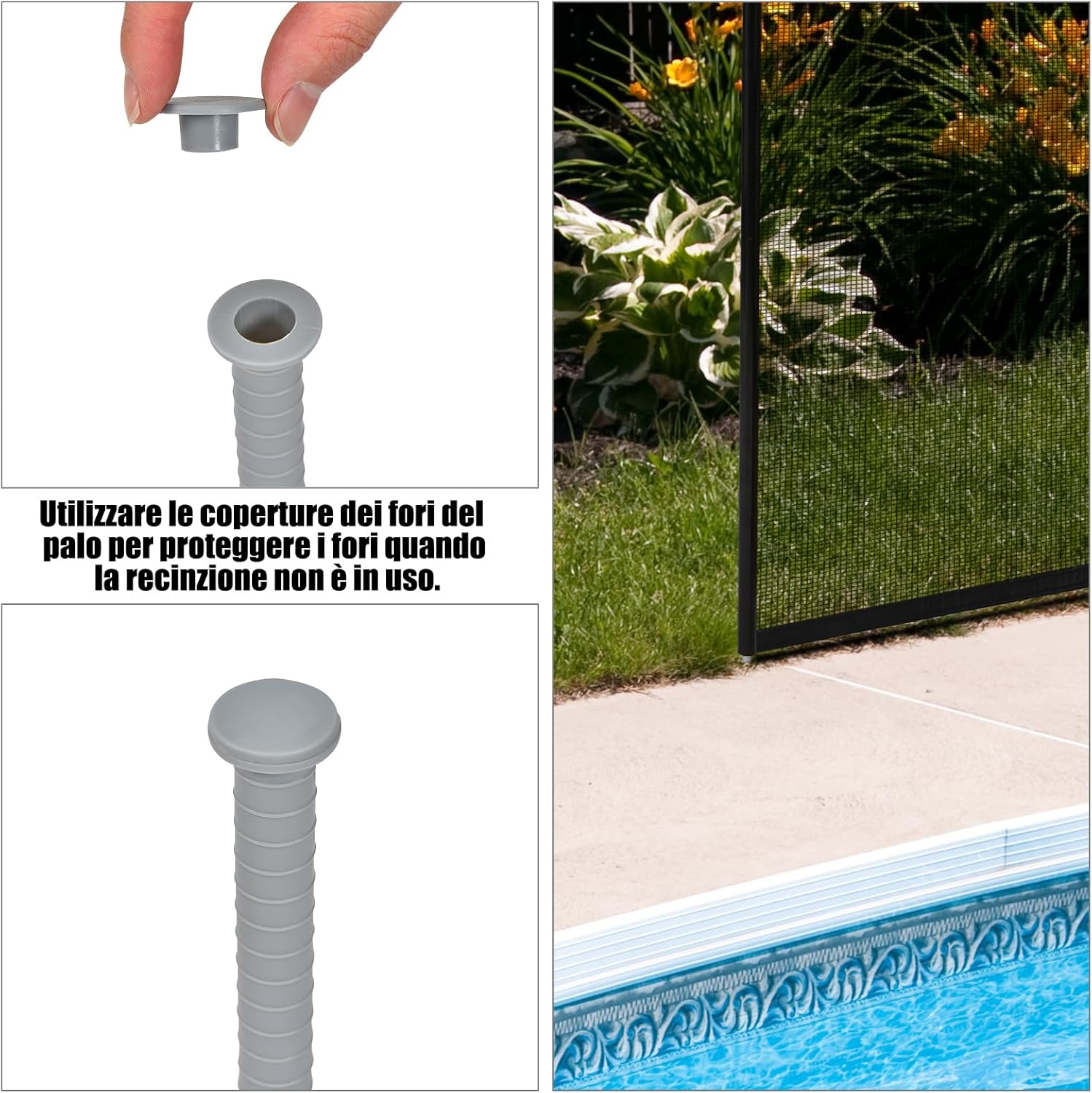 Recinzione di Protezione per Piscina, Barriera Protettiva, Cancelletto di Sicurezza per Piscina, 360 x 125 cm