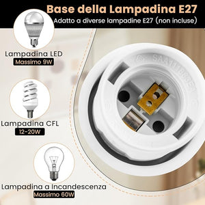 Lampada da Terra da Soggiorno, Lampada a Stelo con Paralume e Interruttore a Pedale, Lampada Moderna con Base Pesante per Camera da Letto, Ufficio e Studio