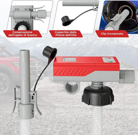 Pompa di Trasferimento del Carburante con Sensore di Arresto Automatico, Pompa Travaso Gasolio Elettrica a Batterie o Ricaricabile con Adattatore di 3 Dimensioni, con Infusione di 14L/ min