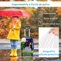 Set di Valigia per Bambini, 16" Valigia+ 12" Zaino, 2 Pezzi, con Ruote Girevoli a 360° e Maniglia Retrattile, Ideale per Viaggiare in Modo Comodo e Divertente (Modello 1)