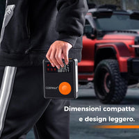Avviatore di Emergenza con Compressore Aria, 2000A Avviatore di Batteria per Auto 12V con Gonfiatore Digitale da 150 PSI, 13000 mAh, Batteria al Litio Portatile con Schermo LED
