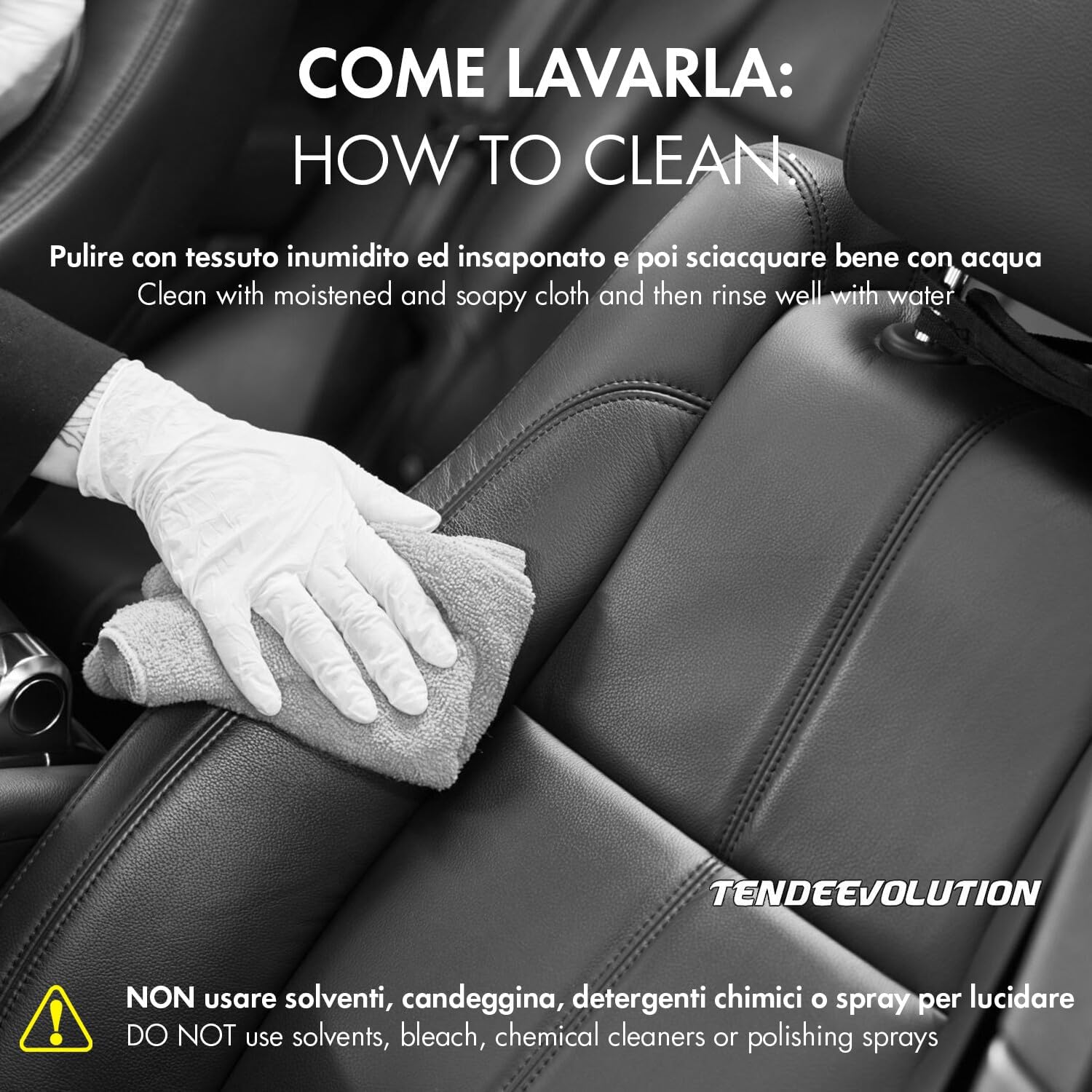 Ecopelle "Antiscivolo MOD.1" - Colore Nera - Elastica, Resistente, 100% Impermeabile - Ideale per Auto, Moto, Arredamento - Vendita al Mezzo Metro