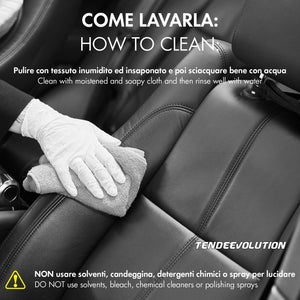 Ecopelle "Antiscivolo MOD.1" - Colore Nera - Elastica, Resistente, 100% Impermeabile - Ideale per Auto, Moto, Arredamento - Vendita al Mezzo Metro