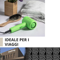 Innoliving Asciugacapelli Mini INN-612 Rosa, Compatto e Pieghevole, 1200W, Doppia Velocità, Disponibile in Vari Colori, Design Portatile per Viaggi e Palestra