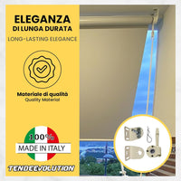 Coppia Supporti Tenda da Sole a Caduta | Avorio | Inclusi Arganello & Perno Estraibile