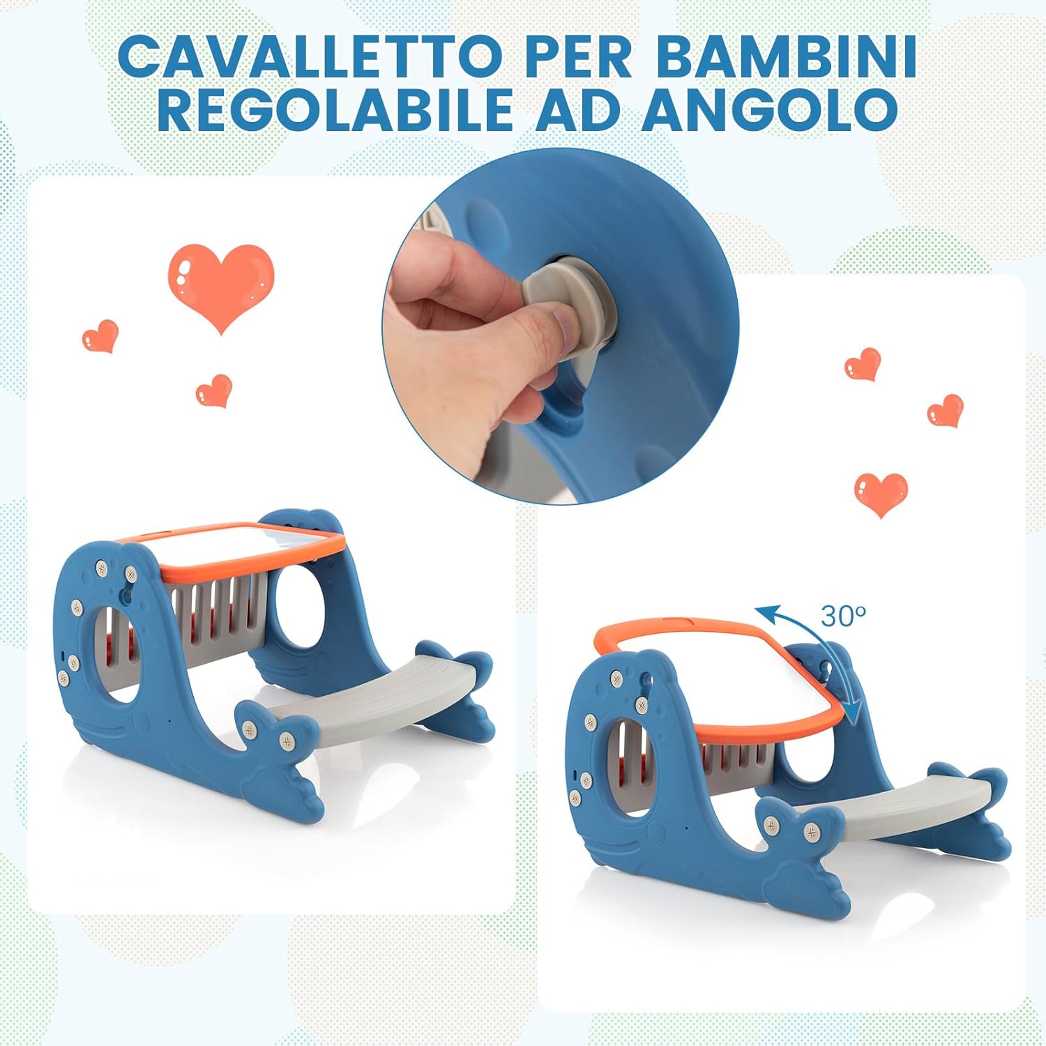 Set Tavolo attività Convertibile per Bambini, Cavalletto Multifunzionale Regolabile con Lavagna Cancellabile a Forma di Balena, Tavolo da Disegno con Panchina, 1 + Anni