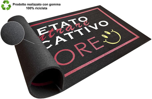 Zerbino Gomma Sostenibile 40X70 Antiscivolo Ingresso Interno Esterno Moderno Dis.D