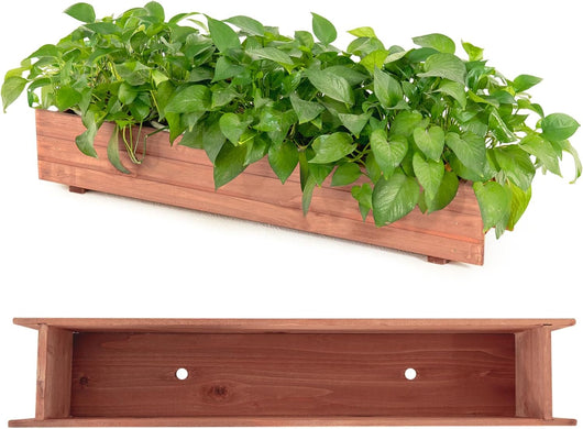 Fioriera da Giardino in Legno, Aiuola Rialzata per Ortaggi e Frutta, Orto Elevato per Piante e Fiori da Interno e da Esterno per Cortile, Prato, Patio e Balcone, 91,5 x 18 x 16 cm