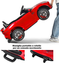 Jaguar Auto Elettrico 12 V per Bambini, Macchina Elettrica con Telecomando, con Luci Musica Storia, Avvio Lento, Velocit¨¤ 3-5 km/h (Rosso)
