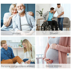 EasyComfort Sedile da doccia con schienale e braccioli Sedile da vasca, sedia regolabile in altezza