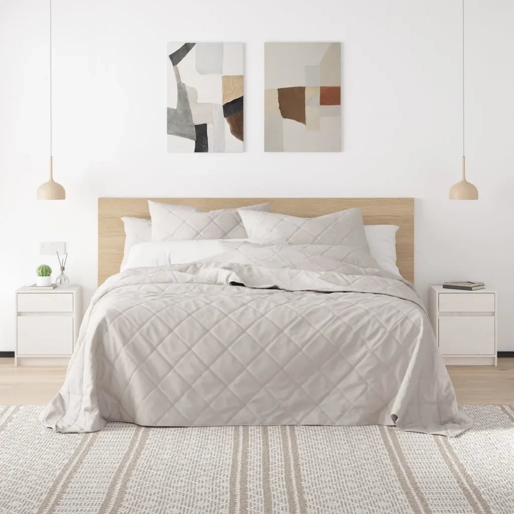 Comodino-Tavolino da notte Bianco 40x31x50 cm in Legno Massello di Pino