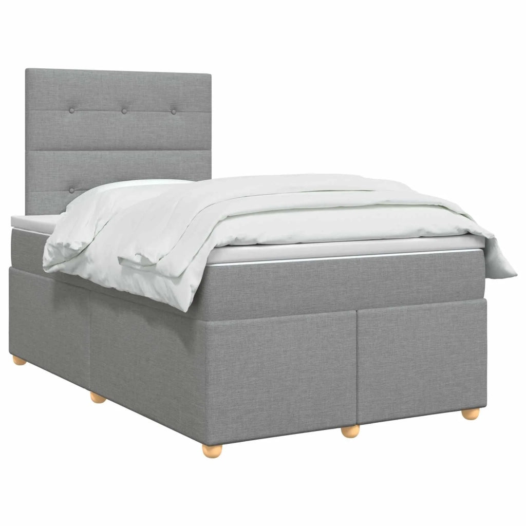 Letto box spring con materasso Grigio Chiaro 120 x 200 cm 3453858