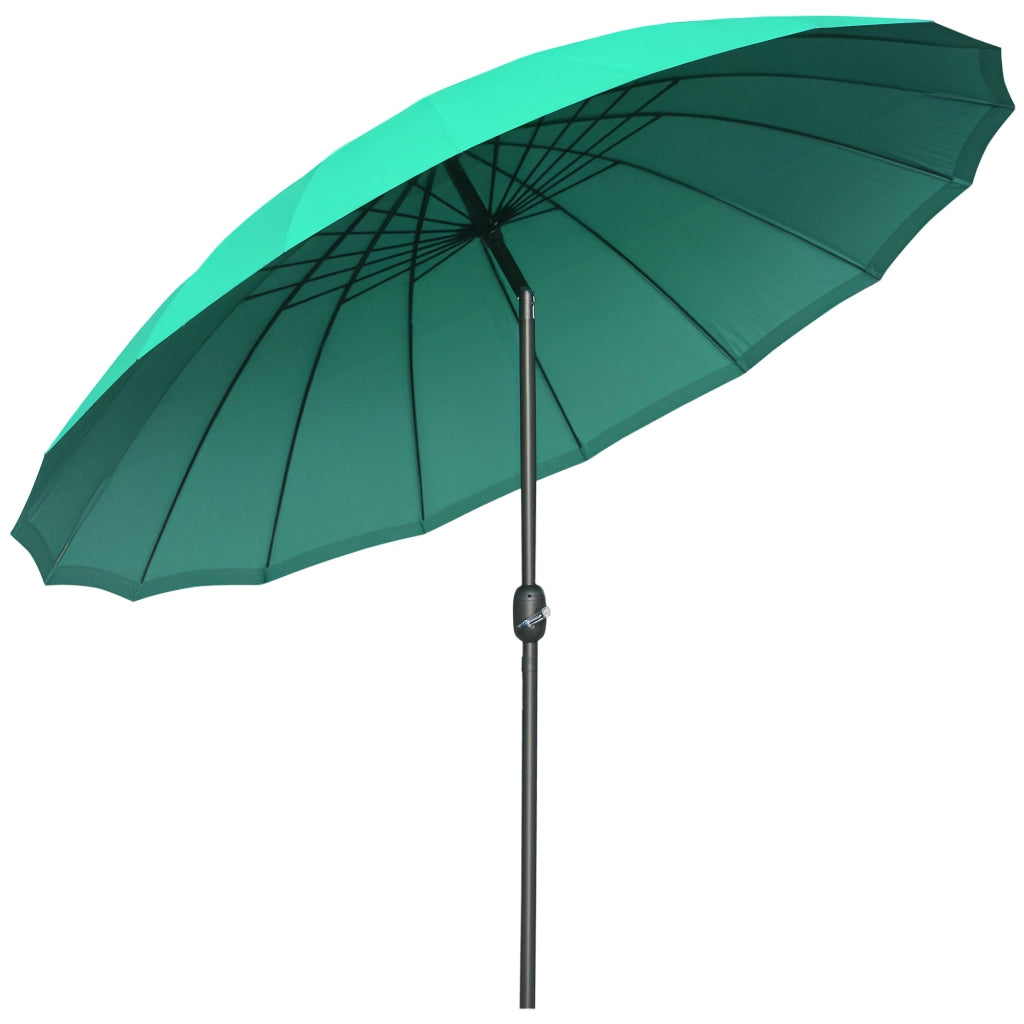 Ombrellone da Giardino ?250x240 cm con Manovella e Inclinazione Regolabile ¨C zephmum ¨C Verde