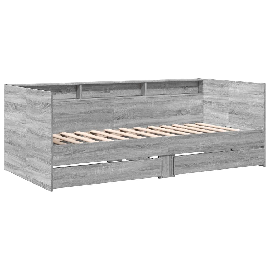 Divano Letto con Cassetti senza Materasso 100x200 cm 3280844