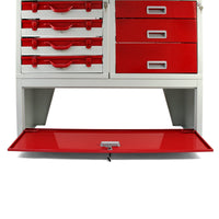 Pacchetto Flame con 1 Scaffale con Cassetti e 2 Scaffali con Mensole per Furgone