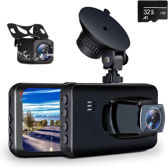 Dual Dashcam per Auto - Sistema di Sorveglianza per Veicoli - Dual Camera per Auto - Sistema di Rilevamento per Auto - Dual Sistema di Sorveglianza per Auto
