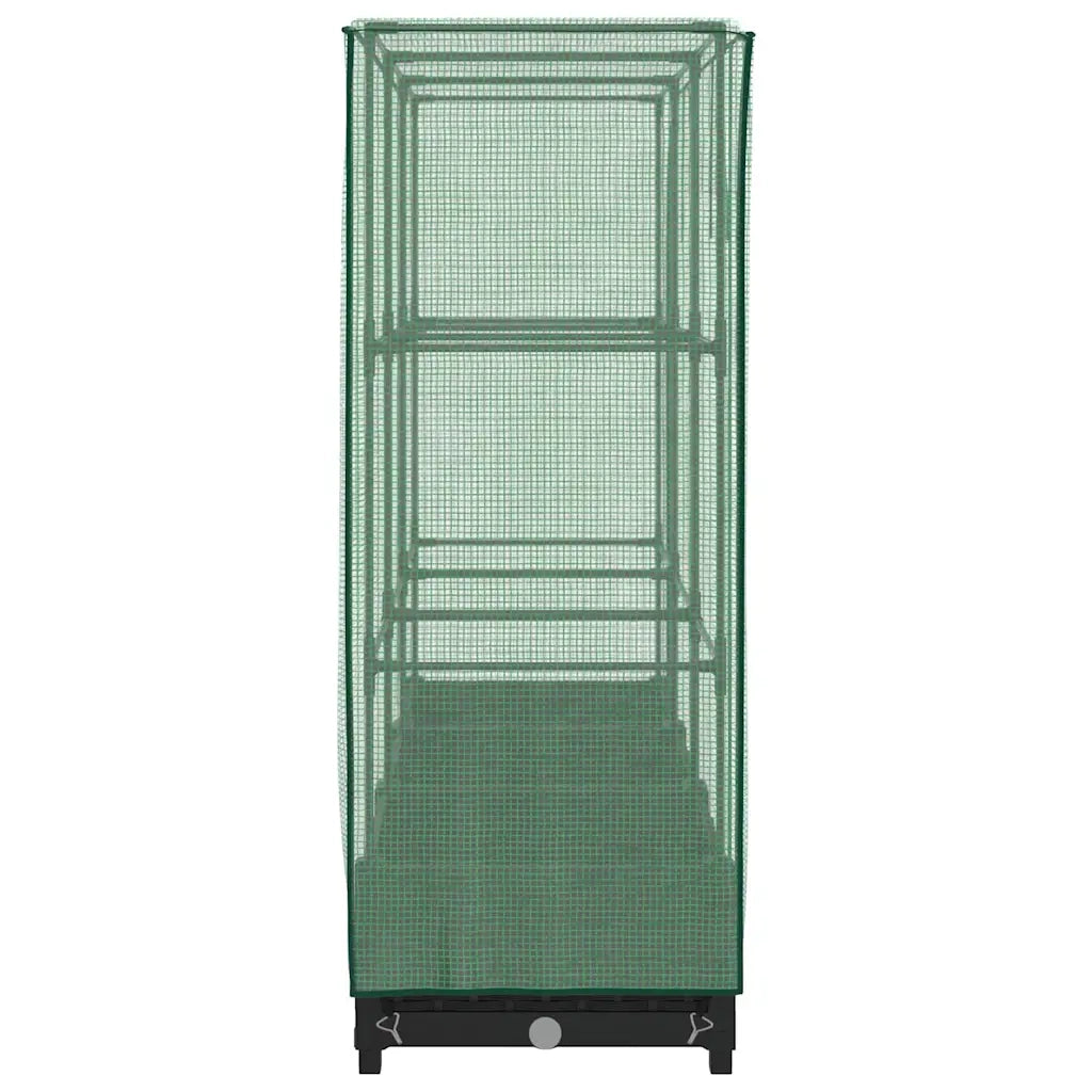 vidaXL Letto Rialzato con Copertura Serra Effetto Rattan 120x40x123 cm