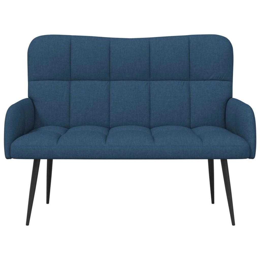 Sofa a Due Posti Blu 115 x 61 x 87 cm Tessuto