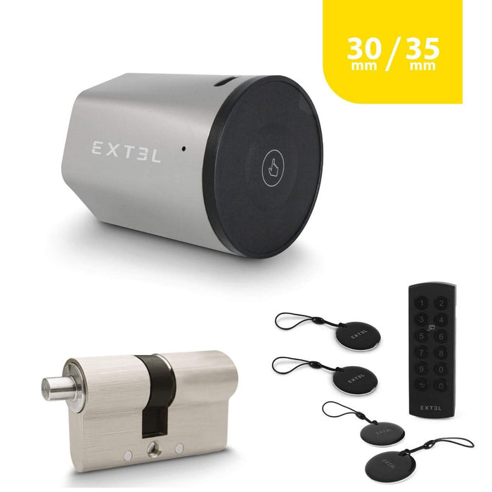 Kit Extel Lock Premium30 – Serratura Smart Bluetooth + cilindro 30/35 mm + tastiera wireless + 2 badge aggiuntivi