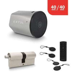 Kit Extel Lock Premium40 – Serratura Smart Bluetooth + cilindro 40/40 mm + tastiera wireless + 2 badge aggiuntivi