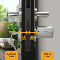 Kit Extel Lock Premium35 – Serratura Smart Bluetooth + cilindro 35/35 mm + tastiera wireless + 2 badge aggiuntivi