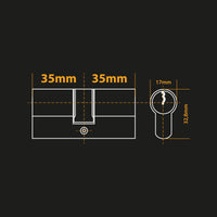 Kit Extel Lock Premium35 – Serratura Smart Bluetooth + cilindro 35/35 mm + tastiera wireless + 2 badge aggiuntivi