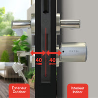 Kit Extel Lock Premium40 – Serratura Smart Bluetooth + cilindro 40/40 mm + tastiera wireless + 2 badge aggiuntivi